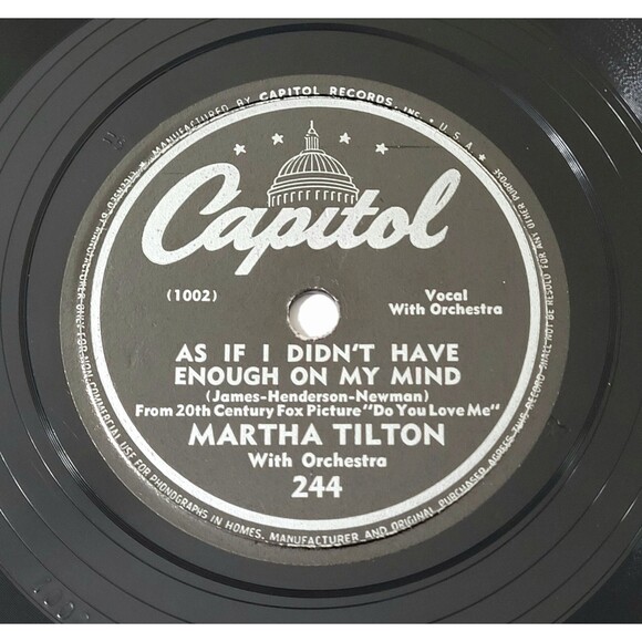 78 Pop MARTHA TILTON Ah Yes, There's Good Blues Tonight CAPITOL 244 E - Picture 4 of 5